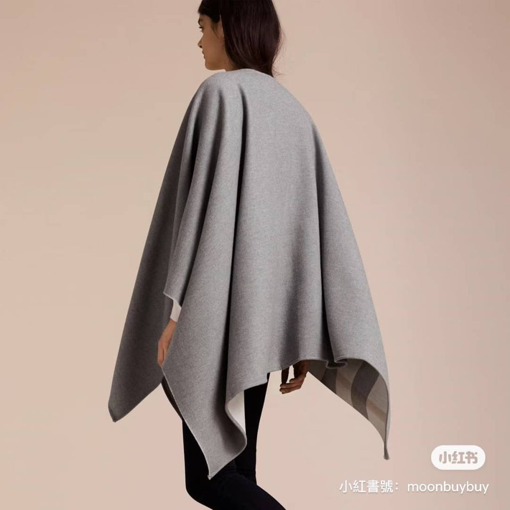 Beige Checker wool shawl