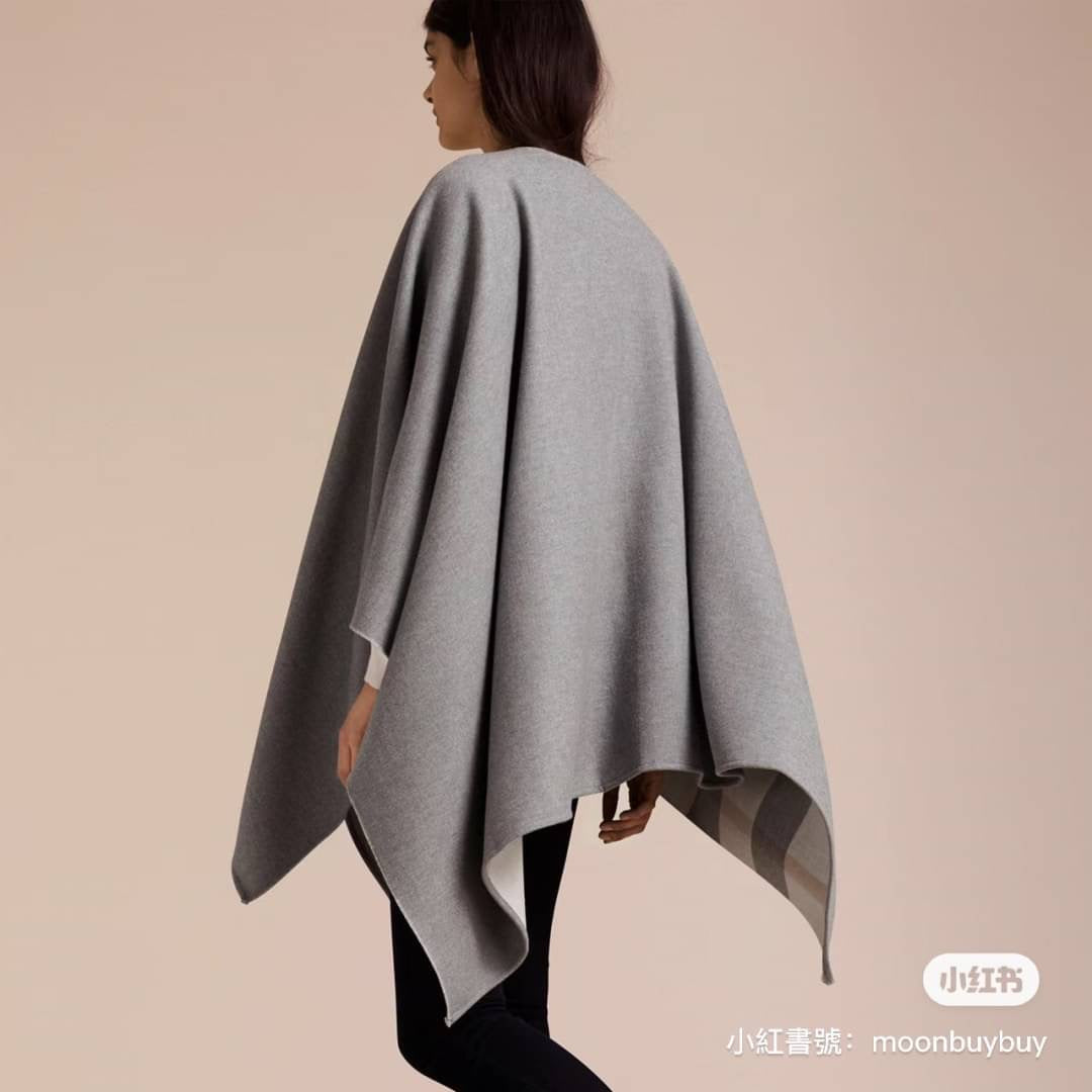 Beige Checker wool shawl