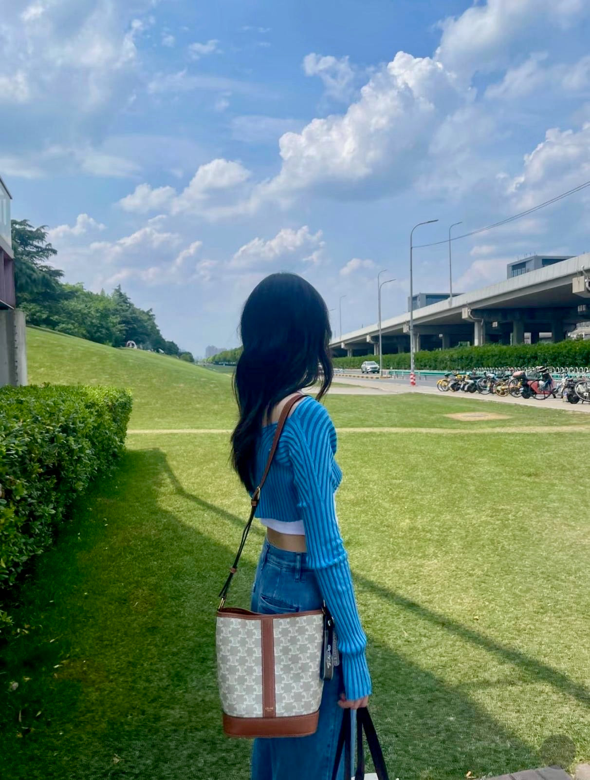 Cream Bucket Small Bag