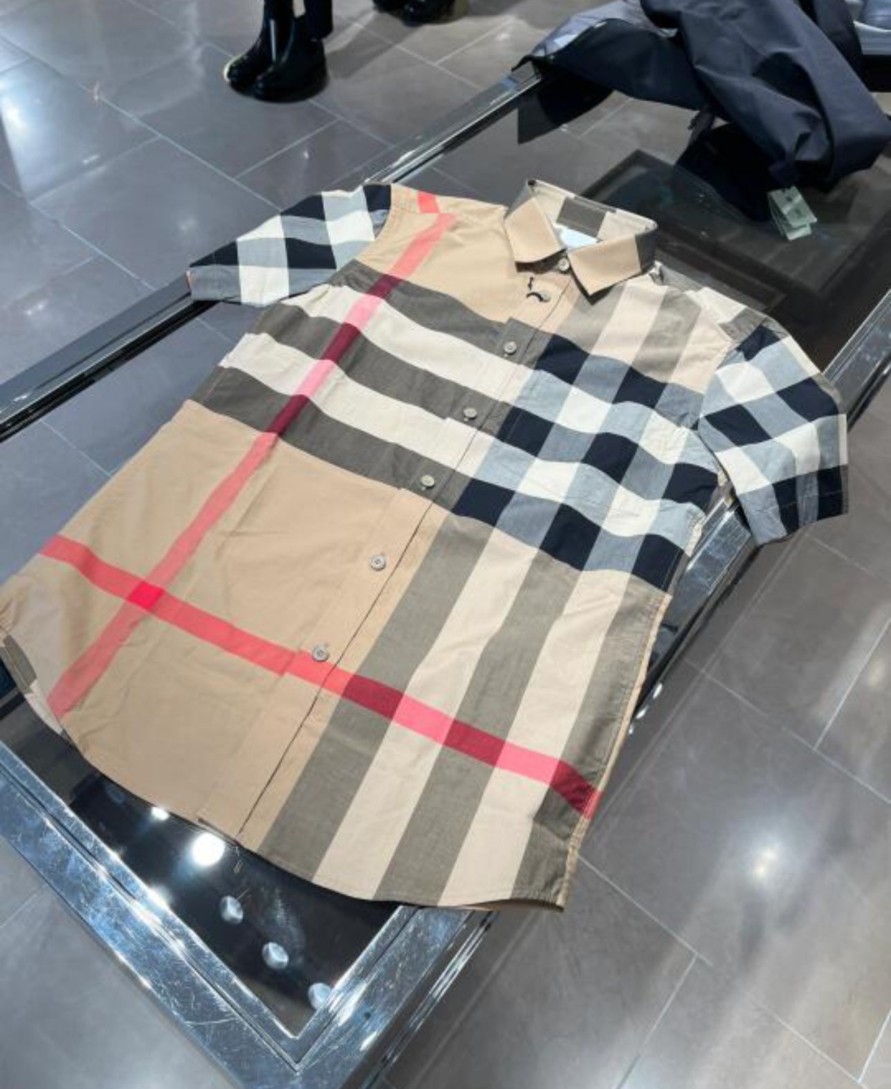 Navy Checker shirt