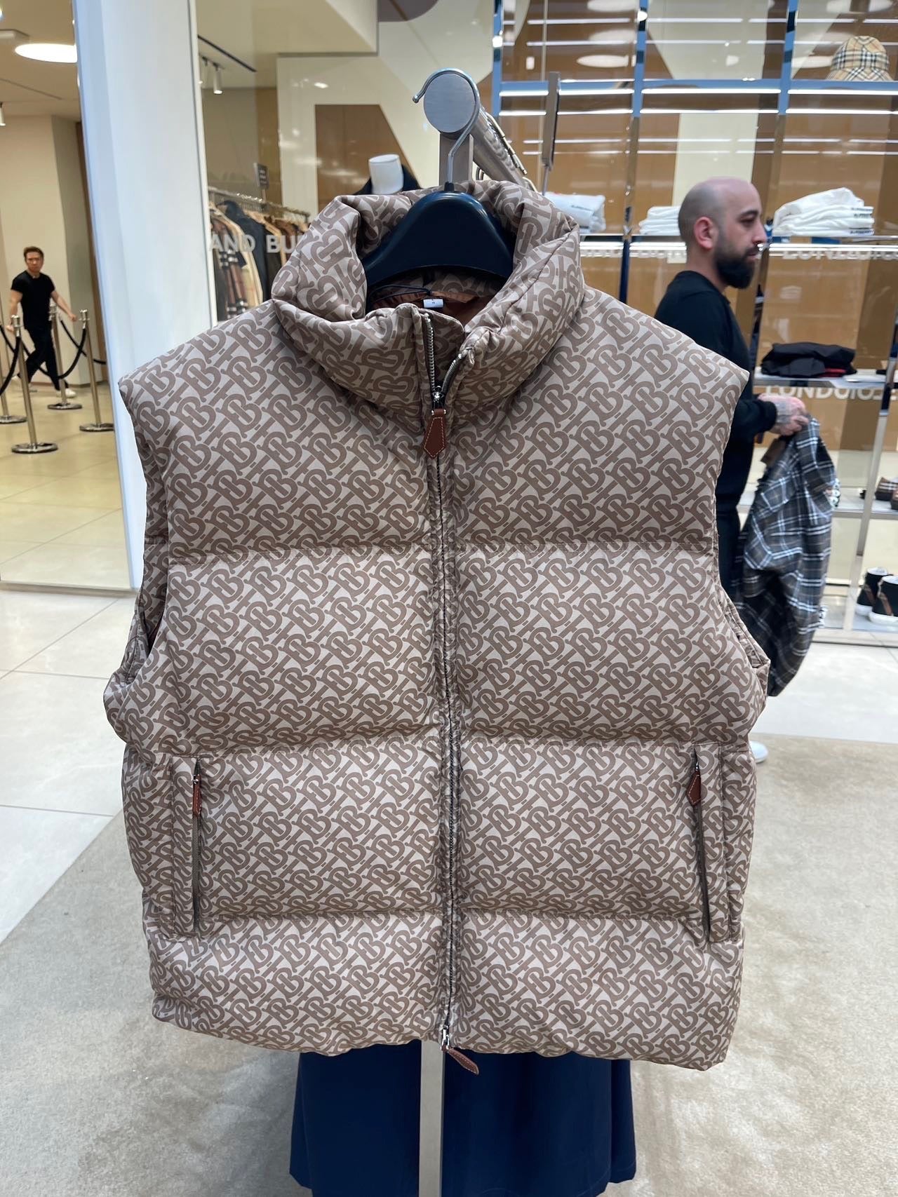 Feather puff vest
