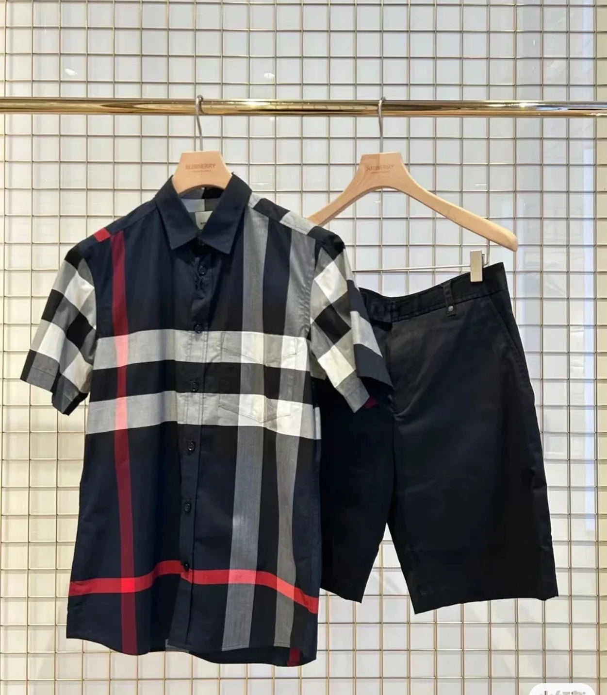 Navy Checker shirt