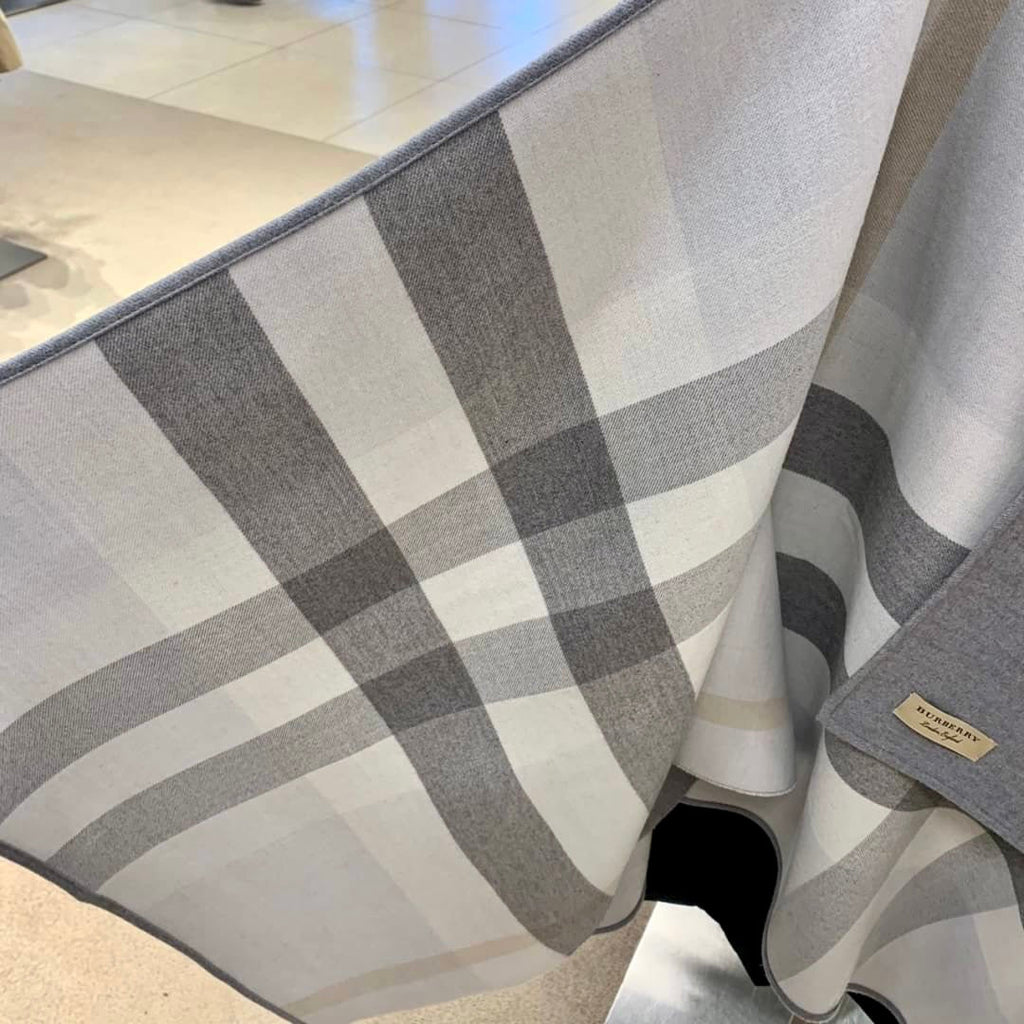Beige Checker wool shawl